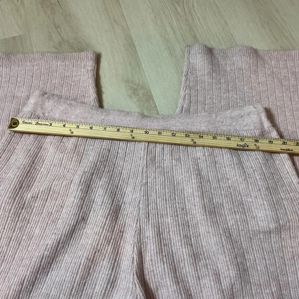 DKNY Women's Knit Lounge Pants Wide Leg‎ Drawstring Waist Pink XL